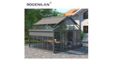 Rogenilan Sunroom lighting electric pan skylight steel structure glass villa glass room customized1
