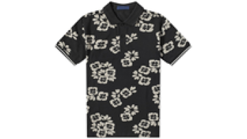 Custom Cheap Men's Pique Polo Tshirt Flower Print Polyester Shirts for Men1