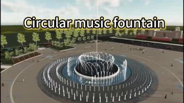 Circular Outdoor Fountain for Home Garden Landscapes