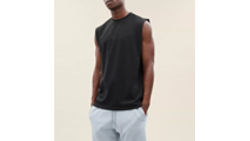 Mens Gym Raw Edges Sleeveless Muscle Fit T Shirt 60 Polyester 40 Cotton T Shirts1