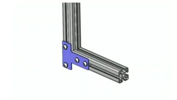 Aluminum profile L-type and T-type - external connecting plate