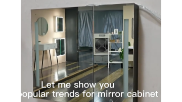 Black LED Light mirror cabinet 