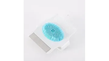 Rubber Hair Vacuum Remover Brush Stainless Steel Lice Comb Pet Grooming Kit for Cleaning Flea1