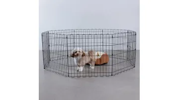 Wholesale Foldable Metal Pet Dog Exercise Fence Pen - 60 X 60 X 24 Inches, Black1