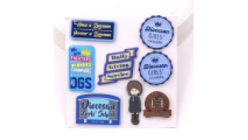 Custom Enamel Pin Logo Team Pin Campus Badge Combination Badge Drip Adhesive UV Printing School Pin1