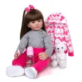 KEIUMI 60 CM New Design Reborn Babies Dolls Cloth Body Realistic Fashion Princess Dress Up Doll Girl Toy For Kid Christmas Gifts