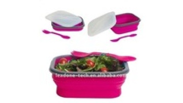 collapsible silicone folding  lunch box1