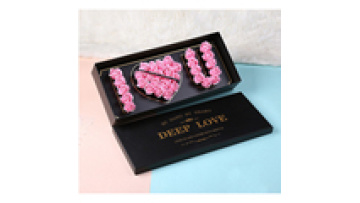 Wholesale Luxury gift box paperboard packaging love message paper flower box gift box for Valentine1