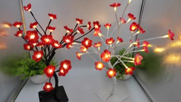 Romantic Led Plum Blossom Flower Tree Table Lamp For Bedside Living Room Gift Light Holiday Party Christmas Event Decor1