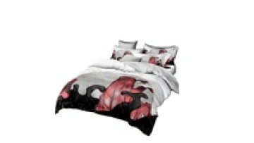 Luxury Microfiber Bedding Sets Customized Digital Print Bed Sheets Set1