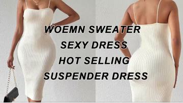 Fall Women's Clothing Women Casual Dress Womens Sweater Dresses