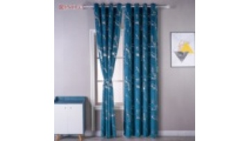 Marble curtain holland velvet fabric blackout curtains with foil printing marbling design for living room1