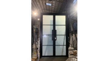 High Quality Switchable Glass Steel French Exterior Doors with Smart Glass for House Front Entries1