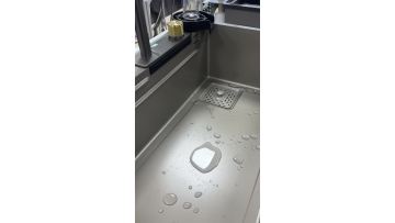 undermount waterfall kitchen sink
