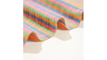 China Manufacture Polyester Spandex Stripe Jersey Fabric Yarn-Dyed Knitting Stripe Rib Fabric1