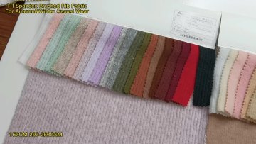 Manufacturer Hot selling wholesale polyester rayon spandex 3*2  RIB fabric roll  knitted sweater fabrics for clothing1