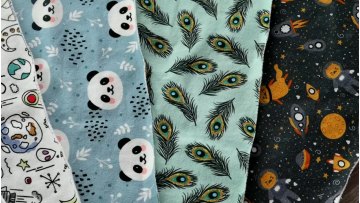 Hot sale digital print plain knitting cotton french terry printed fabrics for dress1