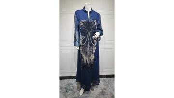 Elegant Design Beaded Kaftan Abaya with Sequin Embroidery (1)