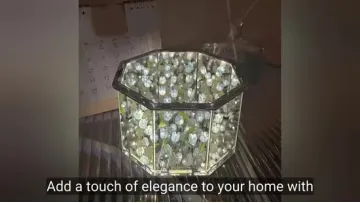 DIY Flower Mirror Night Light Home Decor Table Lamp1