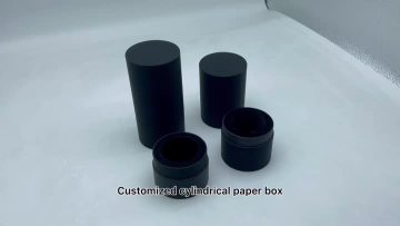black cylindrical box for perfume