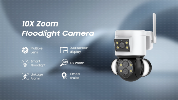 Hot Sale Panoramic 10X Two Way Audio Night Vision WiFi 4MP Security Surveillance Wireless HD 1080P Multiple Lens camera1