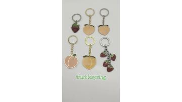 metal fruit keychain