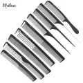 Mythus 9 Piece/Lot Barber Hair Carbon Comb Set Antistatic Tail Comb Hairdressing Hair Cutting Comb Heat Resistant Styling Tools