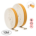 10M Door Rubber Seal Anti-Collision Self Adhesive Window Sealing Strips Soundproof Dustproof Foam Weather Strip for Door Window