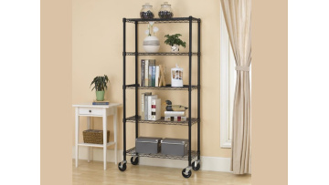 5-Shelf-Black Wire Shelf Rack
