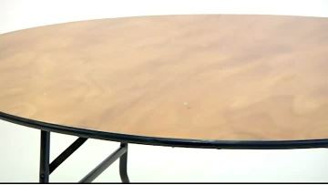 Cheap Durable Outdoor Foldable Wood Round Dining Folding Event Tables for Wedding Restaurant Banquet Hotel