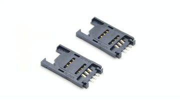 SIM-6P Flip-Type Socket Connector (New Mold) Staggered Contacts
