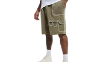 Wholesale Custom Casual French Terry  Cargo Cotton Acid Wash Shorts for Men1