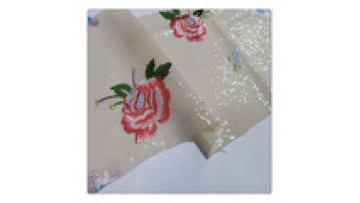 2024  latest design clear sequin 3d nigerian wedding lace fabric sequin applique embroidery fabric1