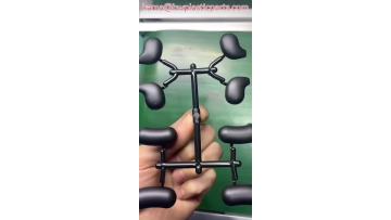 Small black plastic parts injection