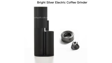 Aluminum stainless steel bright Silver mini electric coffee grinder machine Customizable colors1
