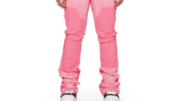 Custom Washed Baggy Men Denim Jeans Ripped Destroyed Patchwork Color Block Denim Jeans1
