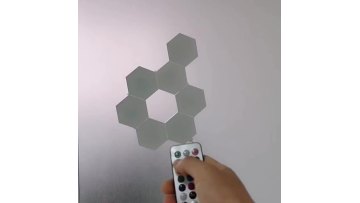 LED RC DIY Quantum Touch Night Light Hexagon Gift Magnetic Modular Wall Creative Home Decor RGB Colorful Christmas Light Remote1