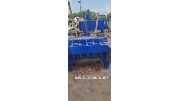 scrap steel pipe flattening and shearing machine