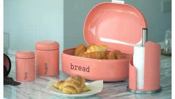 red powder coated storage container set
