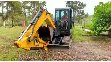 6ton excavator with the swing boom  (2)
