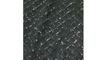 stretch mesh with sequin diamond design fabric