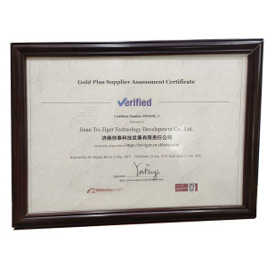 Gold Plus Supplier Assessment Certificate