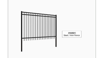 Heavy duty security galvanized and powder coated 6ft x 8ft flat top corten metal picket steel fence panels1