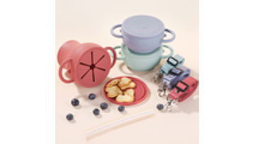 Spill Proof Sublimation Kids Travel Snack Catcher Toddler Drink Container Bowl In One Cup Collapsible Baby Silicone Snack Cup1
