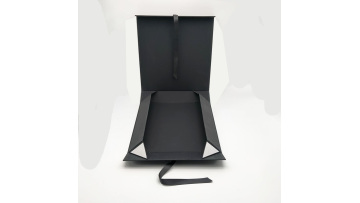 custom collapsible black magnet box
