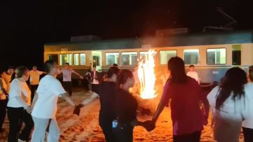 Company team building - bonfire party