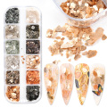 1 Box Abalone Shell Irregular Fragment Texture Natural Sea Shell UV Gel Flakes Slider Shimmer Pearl Nail Art Decorations LAYM