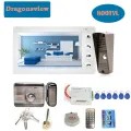 Dragonsvie Video Intercom With Lock 7 Inch Waterproof Doorbell Camera Video Door Phone Door Access Control System Unlock Night
