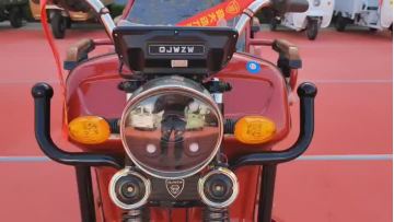 Red electric tricycle