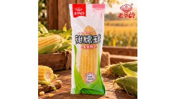 Bagged yellow sweet glutinous corn